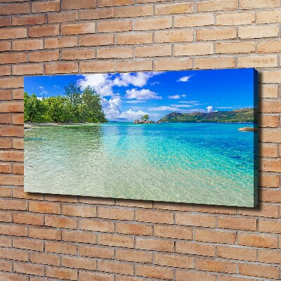 Wandbild Strand der Seychellen