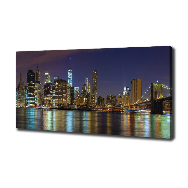 Wandbild Manhattan bei Nacht