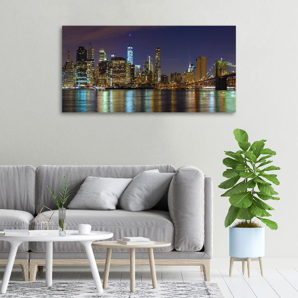 Wandbild Manhattan bei Nacht