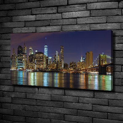 Wandbild Manhattan bei Nacht