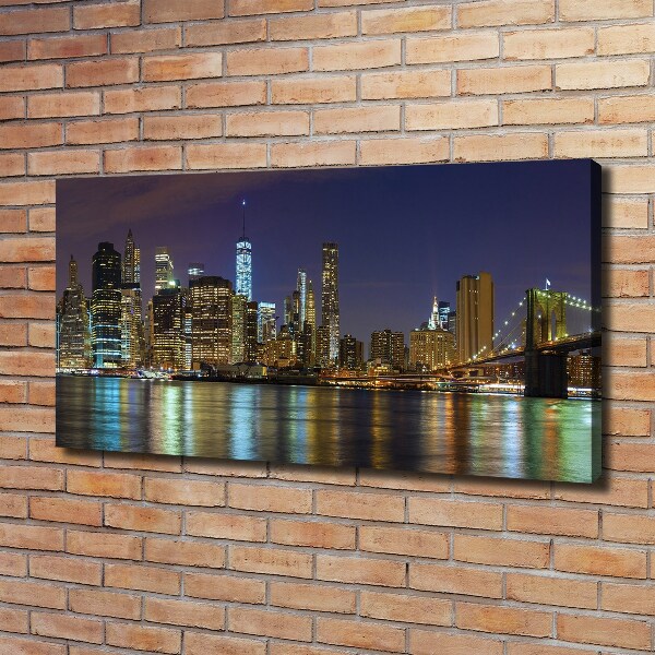 Wandbild Manhattan bei Nacht