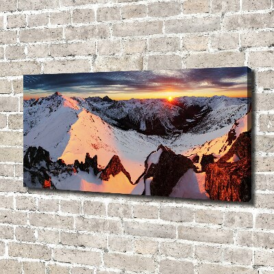 Bild auf leinwand Gebirge im Winter