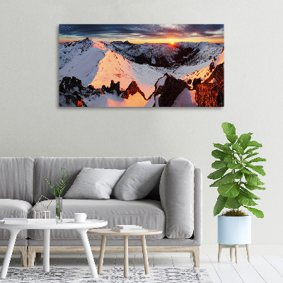 Bild auf leinwand Gebirge im Winter