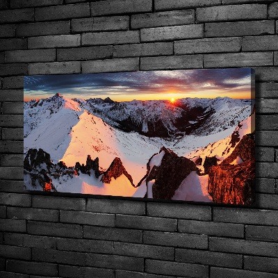 Bild auf leinwand Gebirge im Winter