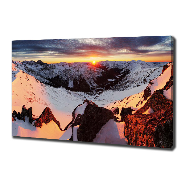 Bild auf leinwand Gebirge im Winter