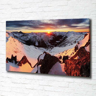 Bild auf leinwand Gebirge im Winter