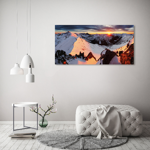 Bild auf leinwand Gebirge im Winter