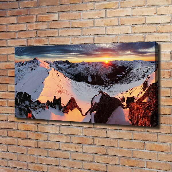 Bild auf leinwand Gebirge im Winter
