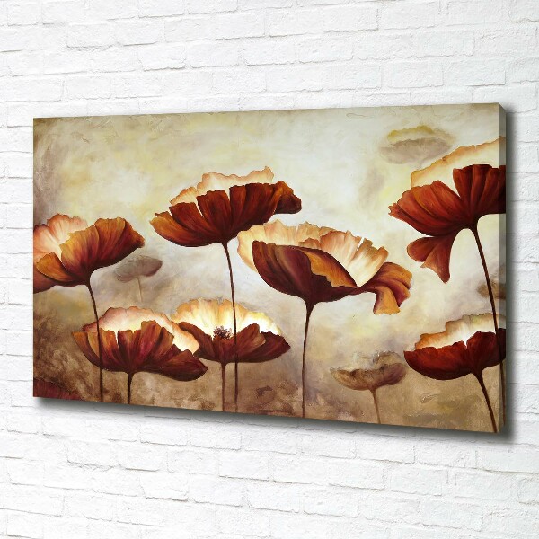 Wandbild Mohnblumen
