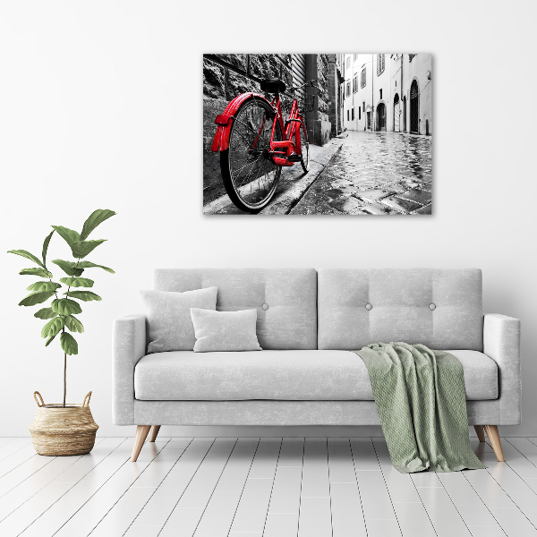 Wandbild Rotes Fahrrad