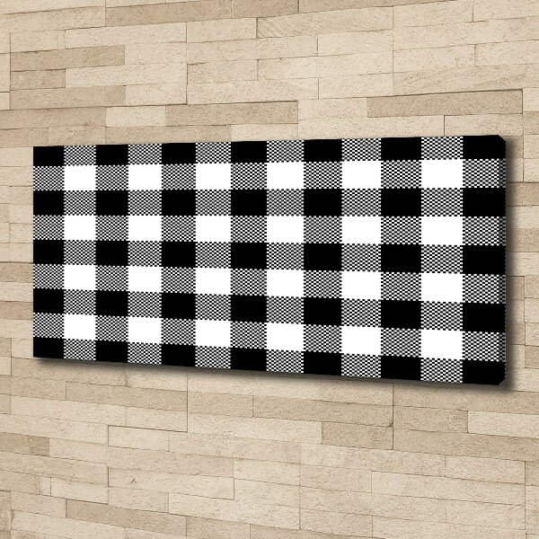 Wandbild Schwarz-weiß kariert