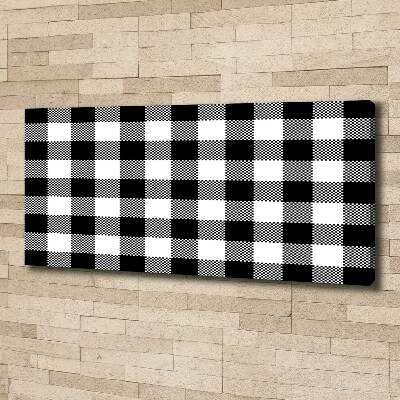 Wandbild Schwarz-weiß kariert