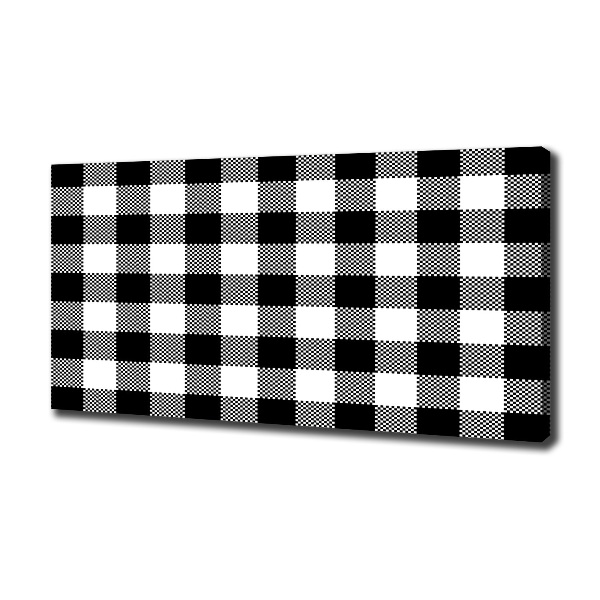 Wandbild Schwarz-weiß kariert