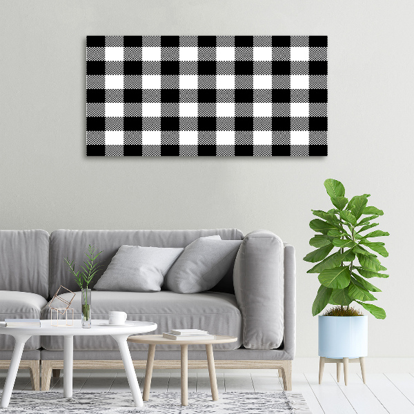 Wandbild Schwarz-weiß kariert