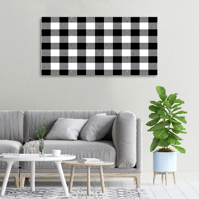 Wandbild Schwarz-weiß kariert