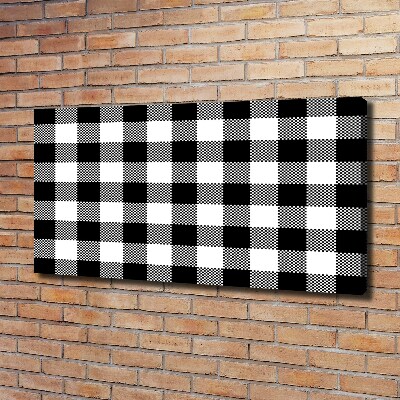 Wandbild Schwarz-weiß kariert