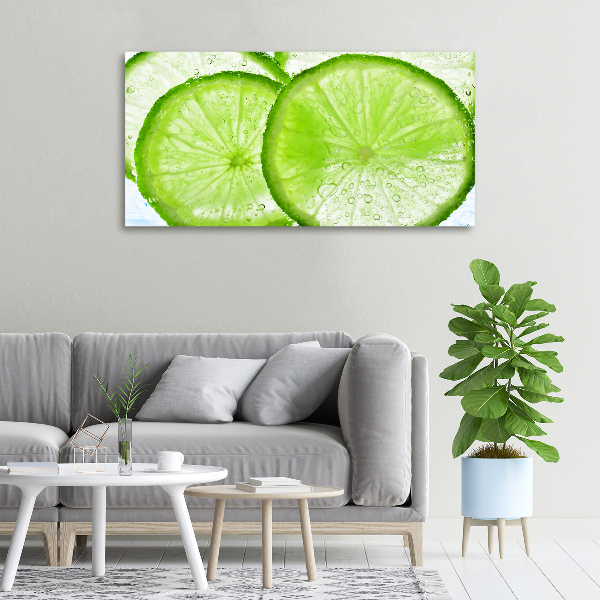 Wandbild Limetten unter Wasser