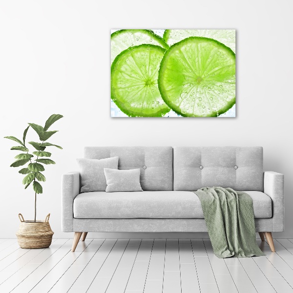 Wandbild Limetten unter Wasser
