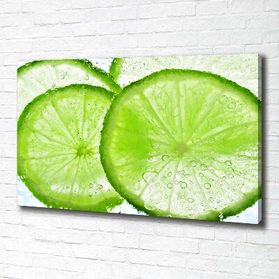 Wandbild Limetten unter Wasser