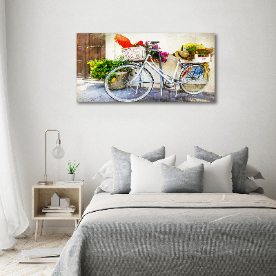 Bild auf leinwand Weißes Fahrrad