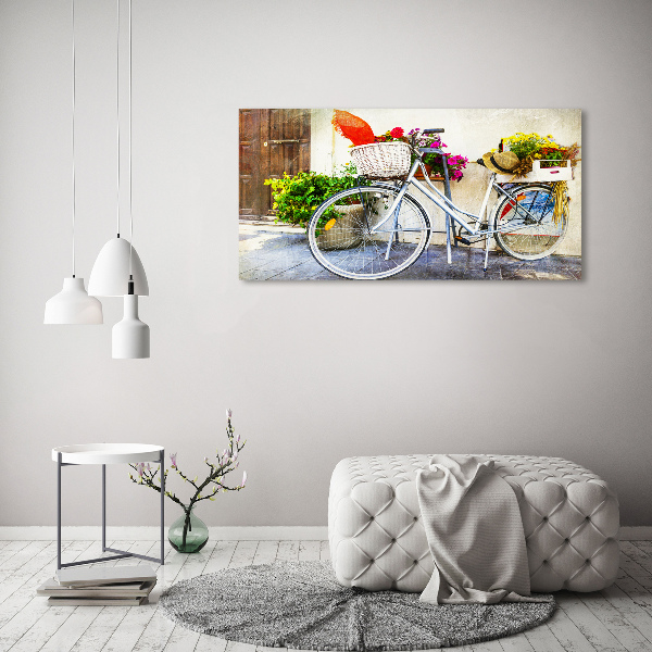Bild auf leinwand Weißes Fahrrad