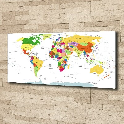 Bild auf leinwand Weltkarte