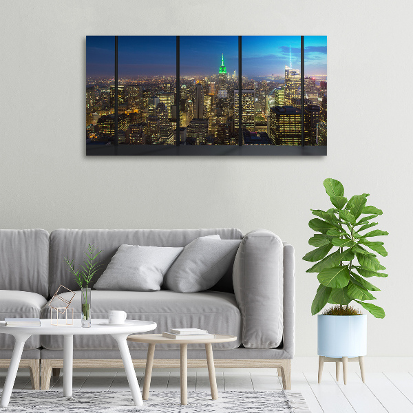 Wandbild New York bei Nacht