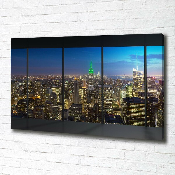 Wandbild New York bei Nacht