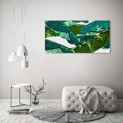 Wandbild Bananenblätter
