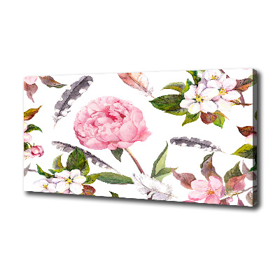Wandbild Blumenmuster