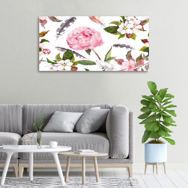 Wandbild Blumenmuster
