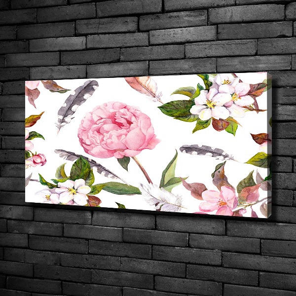 Wandbild Blumenmuster
