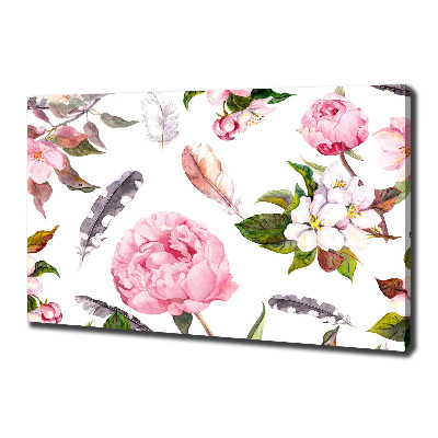 Wandbild Blumenmuster