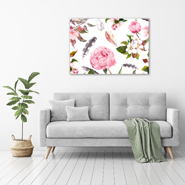 Wandbild Blumenmuster
