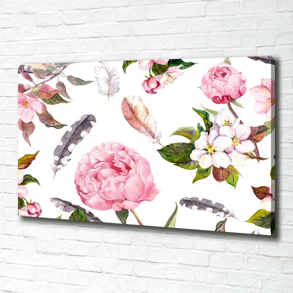 Wandbild Blumenmuster