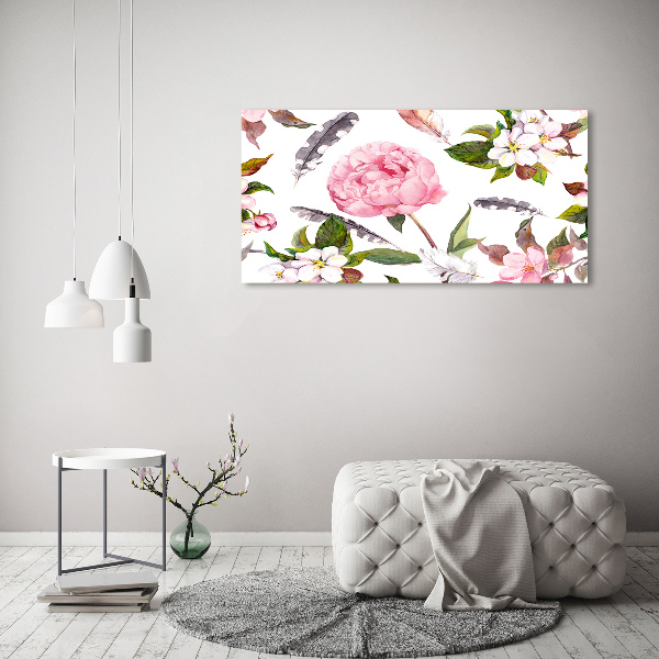 Wandbild Blumenmuster