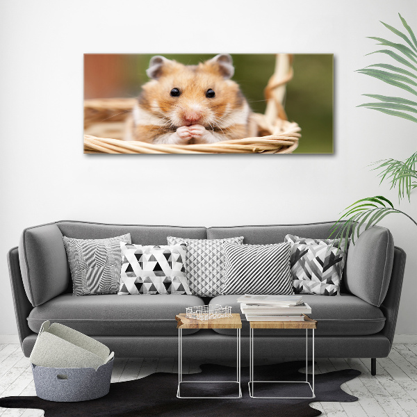 Wandbild Hamster im Korb