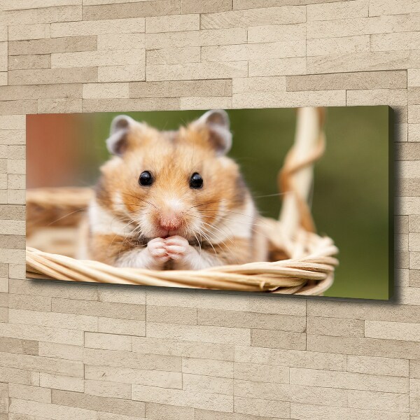 Wandbild Hamster im Korb