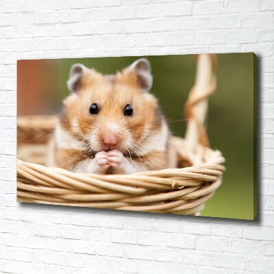 Wandbild Hamster im Korb