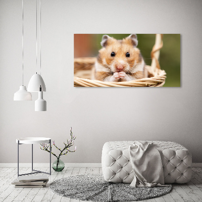Wandbild Hamster im Korb