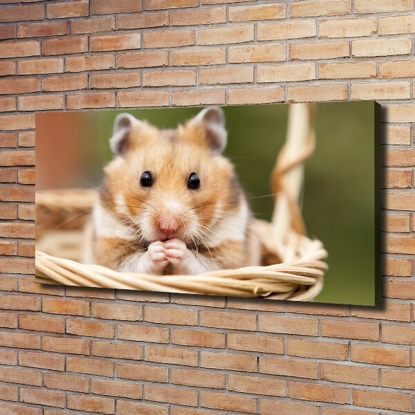 Wandbild Hamster im Korb
