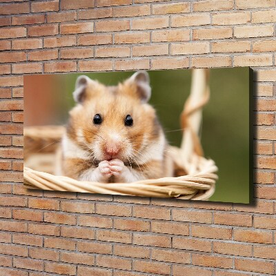 Wandbild Hamster im Korb
