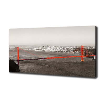 Bild auf leinwand San Francisco Brücke