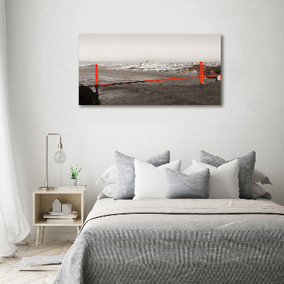 Bild auf leinwand San Francisco Brücke