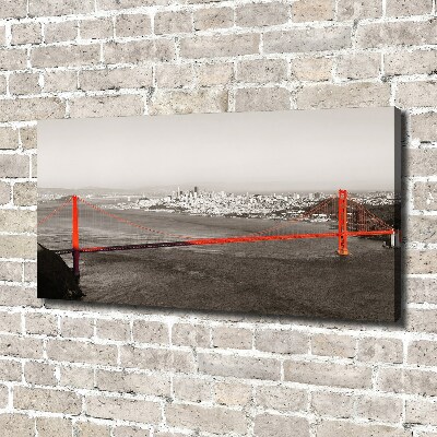 Bild auf leinwand San Francisco Brücke