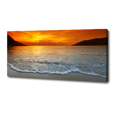 Wandbild Sonnenuntergang am Meer
