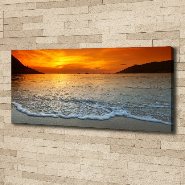 Wandbild Sonnenuntergang am Meer