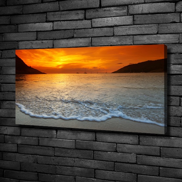Wandbild Sonnenuntergang am Meer