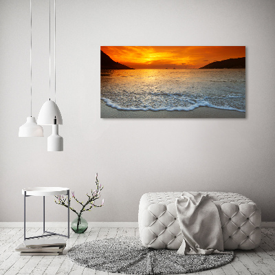 Wandbild Sonnenuntergang am Meer