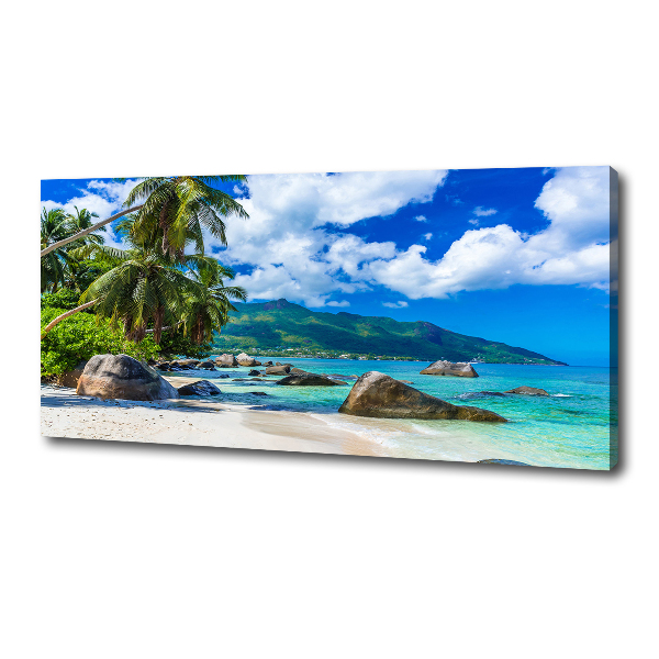 Wandbild Strand der Seychellen